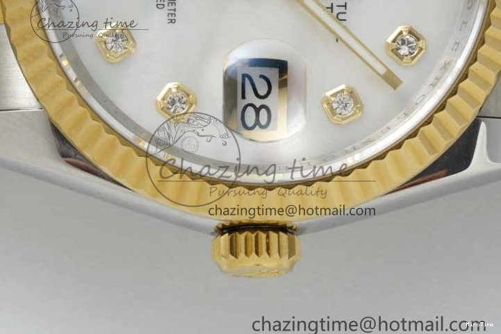 MiroTime 1231 DateJust 36mm SS YG DIWF 1:1 Best Edition 904L Steel White MOP Diamonds Dial on Oyster Bracelet SA Packable 2316